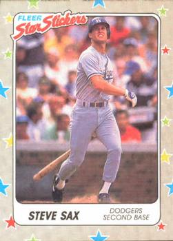 1988 Fleer Sticker Baseball Cards        093      Steve Sax